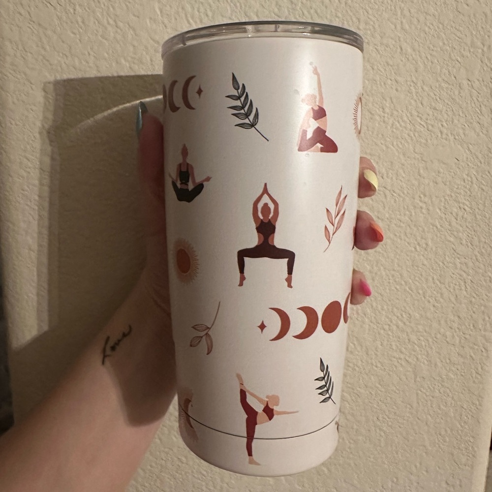 Yoga Pose Travel Tumbler Mug with Lid